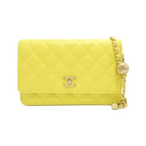 Pre-owned CHANEL Lambskin Small Leather Goods Chain Wallet Wallet