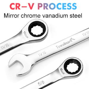 【Restock Sale】GARVEE Ratcheting Wrench Set 20 PCS SAE 1/4"-3/4", Metric 6-19mm, Flex Head 72-Tooth, Chrome Vanadium Steel, Includes Storage Bag