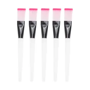 VOCOSTE Soft Face Mask Applicator Silicone Facial Mask Brush White, Pink 5 Pcs
