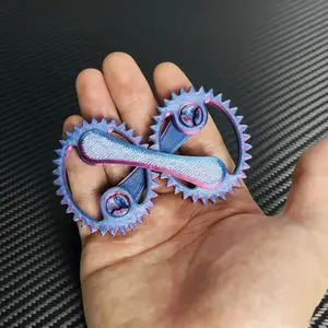 3D Printed Stress Relief Rotating Fidget Toy for Adults Ages 12+ Desktop Sensory Hand Gadget