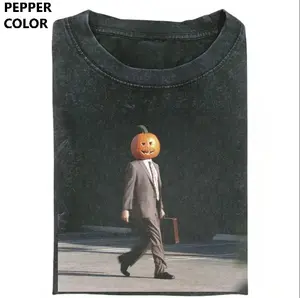 Funny The Office Halloween Graphic Tee, Dwight Pumpkin Head Shirt, Retro TV Show Fan Shirt, Vintage Costume Party Top, Gift for Men, Gift for Women, Trending T-shirt
