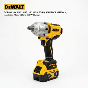 Dewalt DCF900NT Cordless Impact Wrench – 1396Nm Max Fastening Torque, 0-2300 RPM, 0-2200 IPM – Built for Lug Nuts & Industrial Bolts with 20V Lithium-Ion Battery