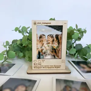 Personalized Insta-gram Picture Frame, Fujifilm Photo Frame, Film Picture Holder, Film Picture Magnet, Wood Instagram Frame Gift Instax Mini