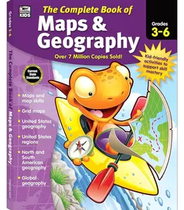 Complete Book of Maps and Geography Workbook, Global Geography for Kids Grades 3-6, United States Geography and Regions, Map Skills, Time Zones, Oceans   Paperback – July 27, 2017