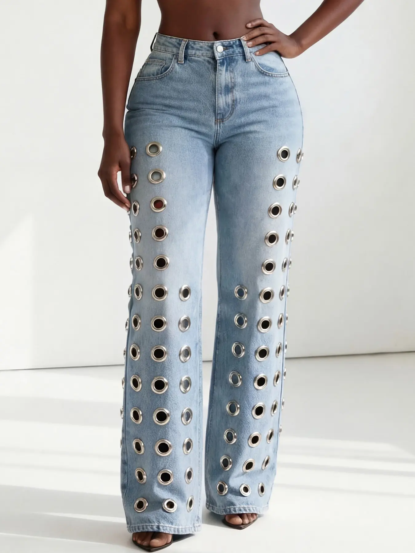 hollow out jeans - TikTok Shop