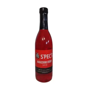Spec's Maraschino Cherry Juice 12.7 Fl Ounce Glass Bottle