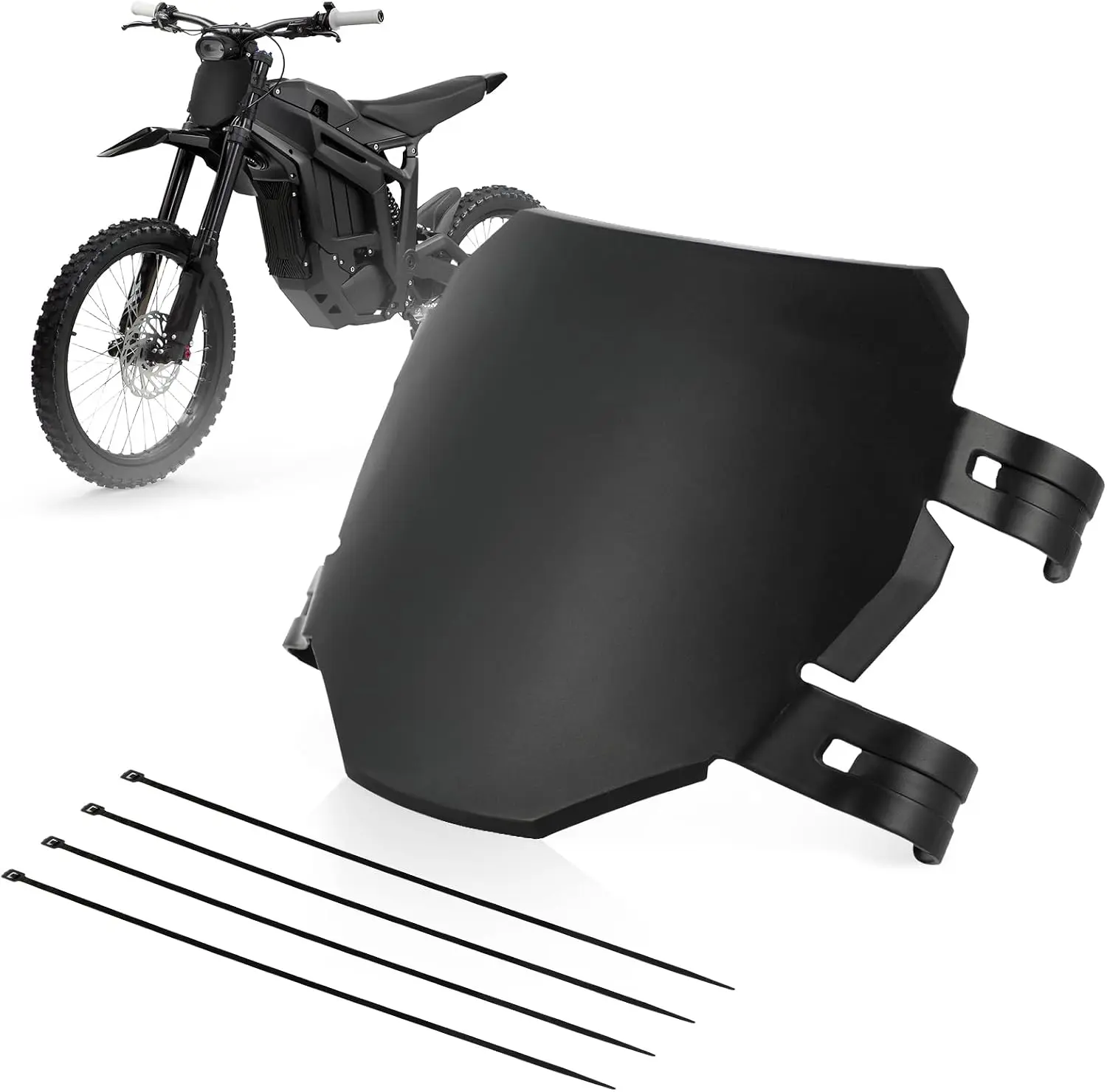 Electric Dirt Bike Front Number Plate for Surron Yozma Tuttio Eride MX3 | Front Licens Plate for Sur Ron Light Bee X/S LBX Yozma IN10 ETM RTR Black