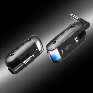 2026 Upgraded Version RGB Lighting Wireless Guitar System, 230-foot Transmission Distance Wireless Guitar Transmitter and Receiver, Guitar Wireless System for Guitars, Basses, and Other Instruments