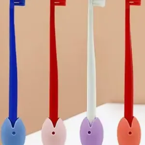 Fish-Shaped Silicone Toothbrush Holder + Mini Cute Toothbrush Stand, Portable Toothbrush Protector Case, Suitable for Home and Travel