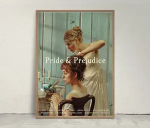 Pride and Prejudice Movie Poster, Vintage Movie Poster, Wall Art, Wall Décor