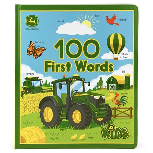 USED Book - John Deere Kids 100 First Words by Redwing, Jack (Board book) - english