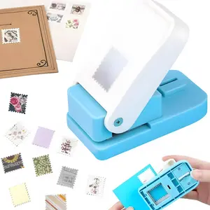 Stop Cutting by Hand!  Large Stamp-Style Puncher for Perfect Edges. Easy DIY Postage Stamps for Envelopes & Journals. Great Gift for Crafters, Teachers & Kids - Note: This product does NOT include stickers or refill materials