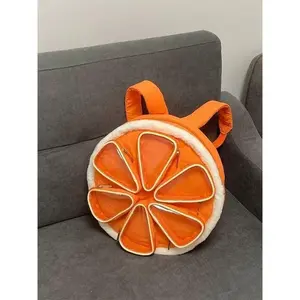 Original Multi-layer Separation Orange Ulzzang Ita Bag Double-team Cotton Backpack Schoolbag Creative Women's Y2K College Bag
