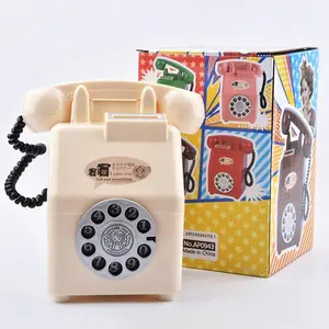Retro Telephone Shaped Coin Bank, Large Capacity Plastic Piggy Bank, Creative Old-Fashioned Decoration, Perfect Gift for Festivals & Birthdays