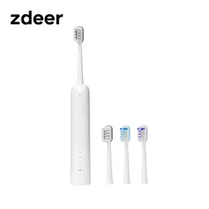 zdeer Oscillating Sonic Electric Toothbrush HS5 with 3 BrushHeads,3 Modes 3 Intensity Settings ,Traveling Partner vibrate brush White vibrate brush