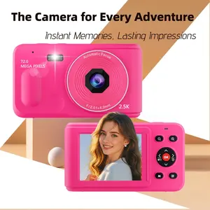 Digital Camera, AF Lens Camera, MP3 Palyer & Camera Combo, 72MP Resolustion, 16X Digital Zoom with Built-In Battery, Gift for Teens, Girls, Boys