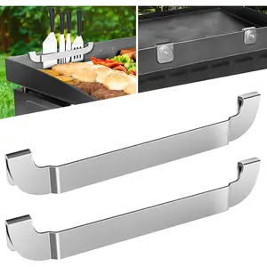 10 Inch Griddle Spatula Holder Magnetic Design, Stainless Steel Grill Barbecue Tool Rack, Griddle Accessories for Blackstone Flat Top Griddle and Other Grill Griddles