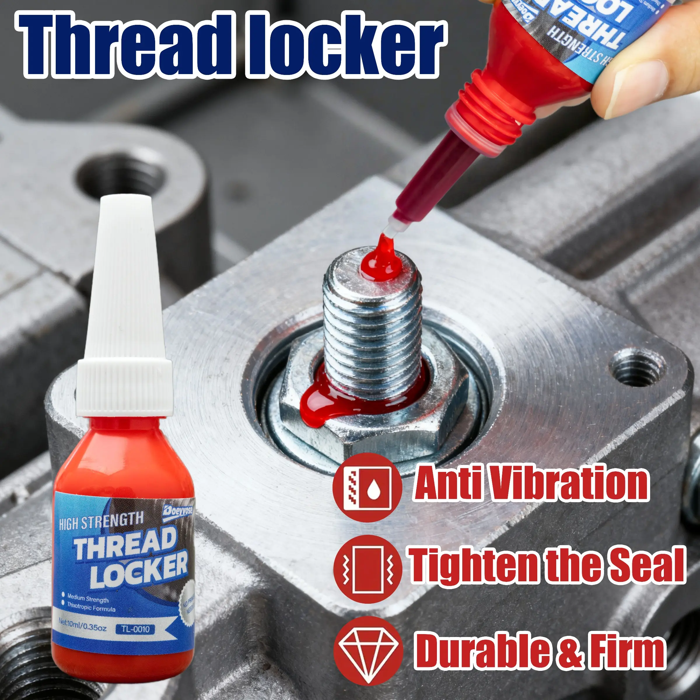 Doeyvose Liquid Thread Locking Compound, Permanent Bolt Lock Glue, High ...