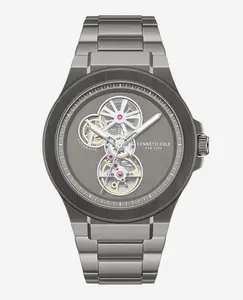 Automatic Gun Metal Stainless Steel Bracelet Watch