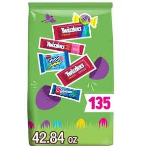JOLLY RANCHER, TWIZZLERS, and AIRHEADS Assorted Fruit Flavored, Easter Candy Bulk Bag, Easter Basket Fillers, 42.84 oz (135 Pieces)
