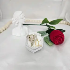 LaYaiBoutique #2003 Elephant ring 14k gold plated high quality