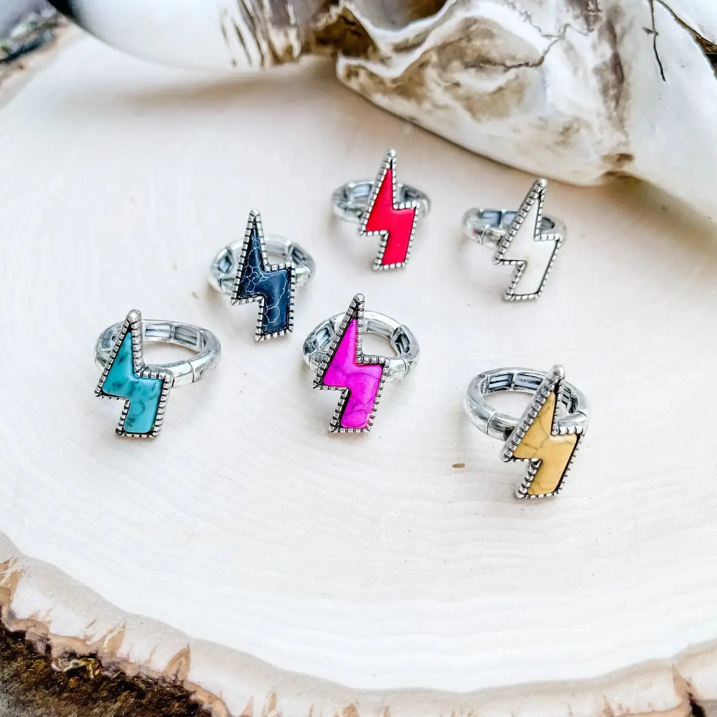 Western Lightning Bolt Thunder -  Ring