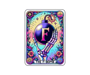 The F Boom Tarot Card • T-shirt Tee Shirt Comfortable Unisex Top Casual Sublimation Stylish Funny Sarcasm Cute