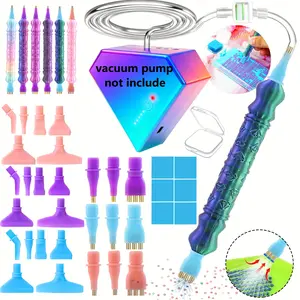 Diamond Painting Art Drill Pen Set, Includes 6 Screw Tips, 6 Clay Sticks with Storage Box, Multi-Functional Replacement Pens, Diamond Art Tools