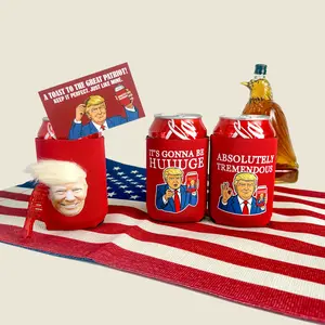 Patriotic D.T Wig Can Cooler 3-Pack | Funny Quotes OR Bold Humor Editions