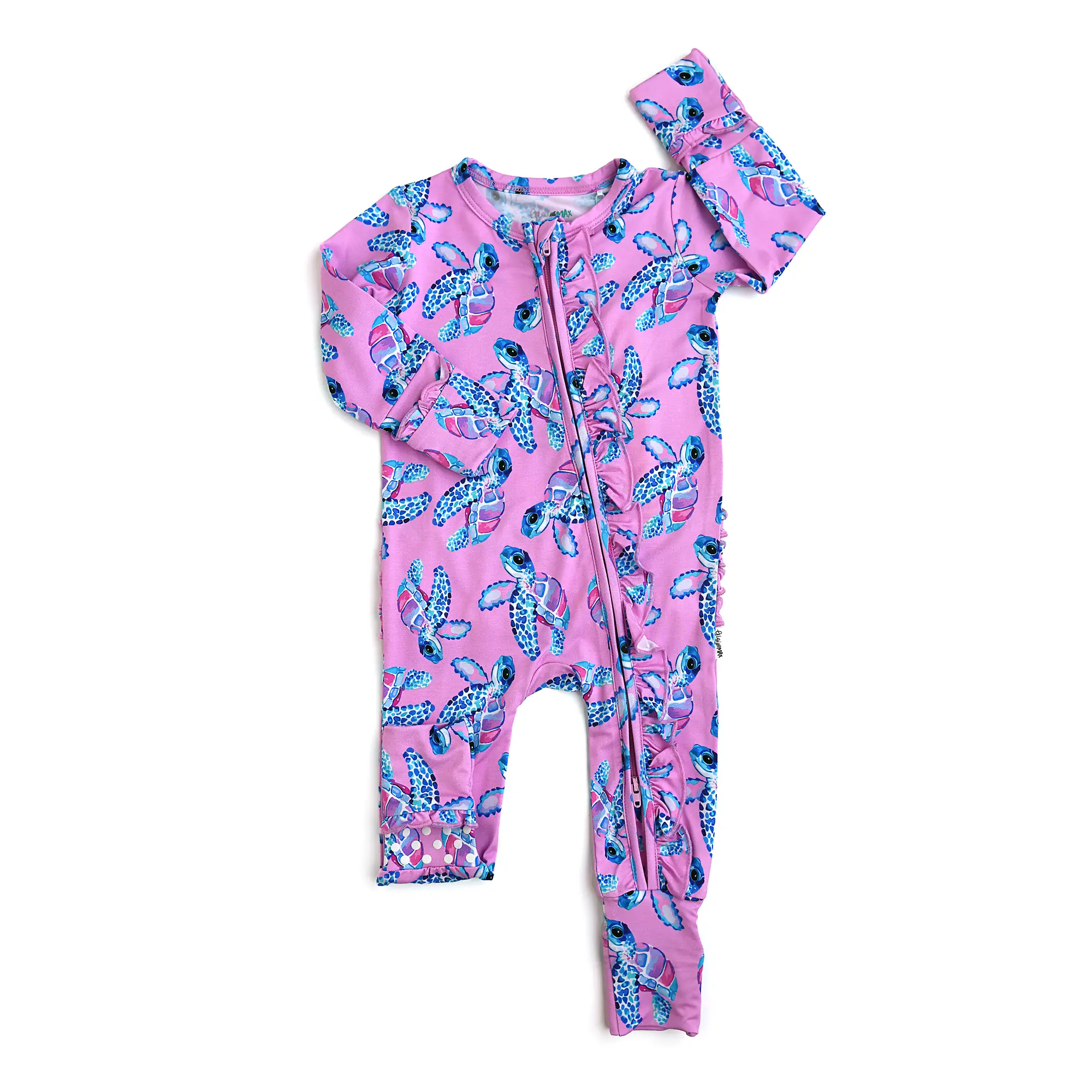 Waverly Sea Turtles RUFFLE ZIP