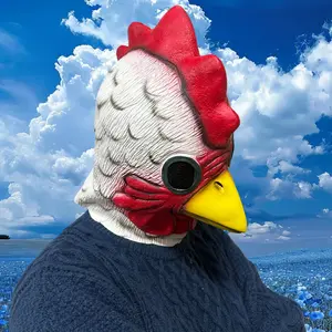 Hotline Miami Richard Rooster Mask Game Cosplay Funny Animal Head Cover White Rooster Mask Halloween Party Prop Mad Chicken Mask