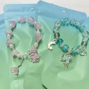 Super Pretty Glass Bead Bracelet Trendy Stack Bangle for Everyone Jewelry Gifts Trendy Jewellery Accessories