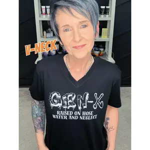 Gen X Neglect Graphic V-Neck