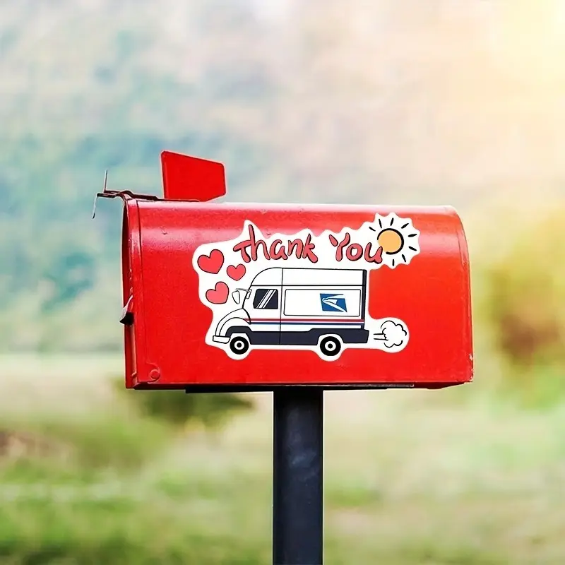 Perfect Motorcycle and ATV Stickers - USPS Mail carrier Thanks 1pc for car stickers, notebooks, water bottles, car glass, fun gifts, giving her his birthday, etc