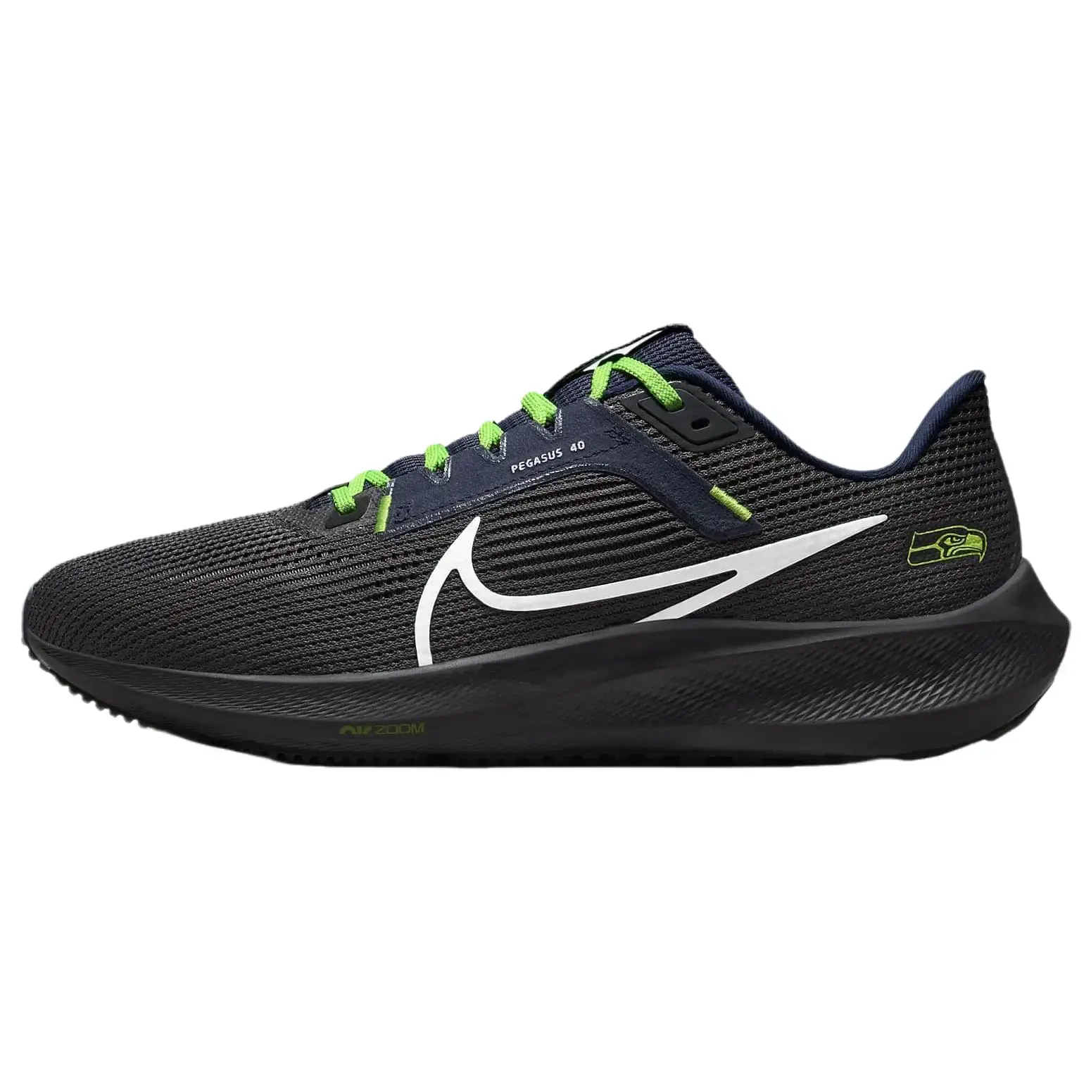 Nike Air Zoom Pegasus 40 'Seattle Seahawks' x NFL Men's Mesh Sports Shoe, Cushioned Sneaker for Walking, Walking Shoes, Sports Shoes