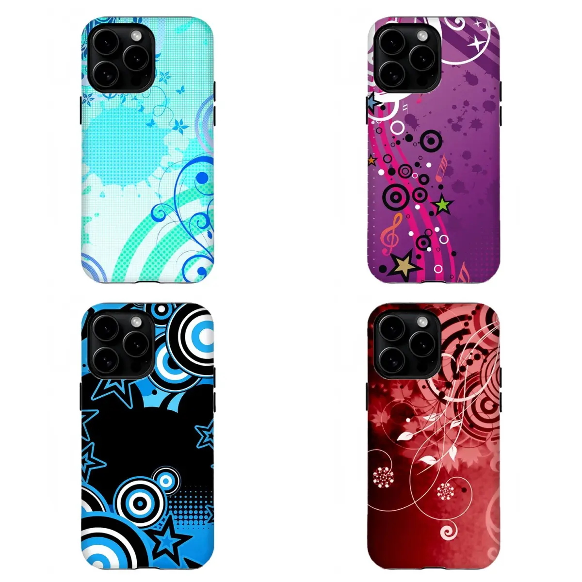 Vibrant Pop Art Custom Casing - Shock Resistance Phone Cover Protector For iPhone 11-17 Pro Max, Samsung S22-S26, Handheld Device Gift Idea For Her