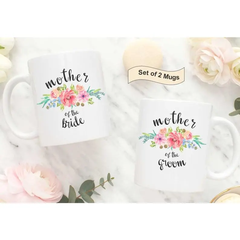 Mother of the Bride and Groom Mugs, Mother of Bride Mug, Wedding Mug Mother of Groom, Mother in law Wedding mug, Mother of Bride Coffee Mug