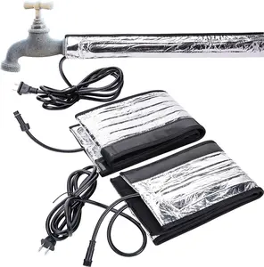 2 count Water Pipe Heat Blanket - 38.5" x 6" Water Pipe Heat Tape -  Foil Freeze Protection Heating  for Metal & Plastic Pipes, 110V, Max Temp 60