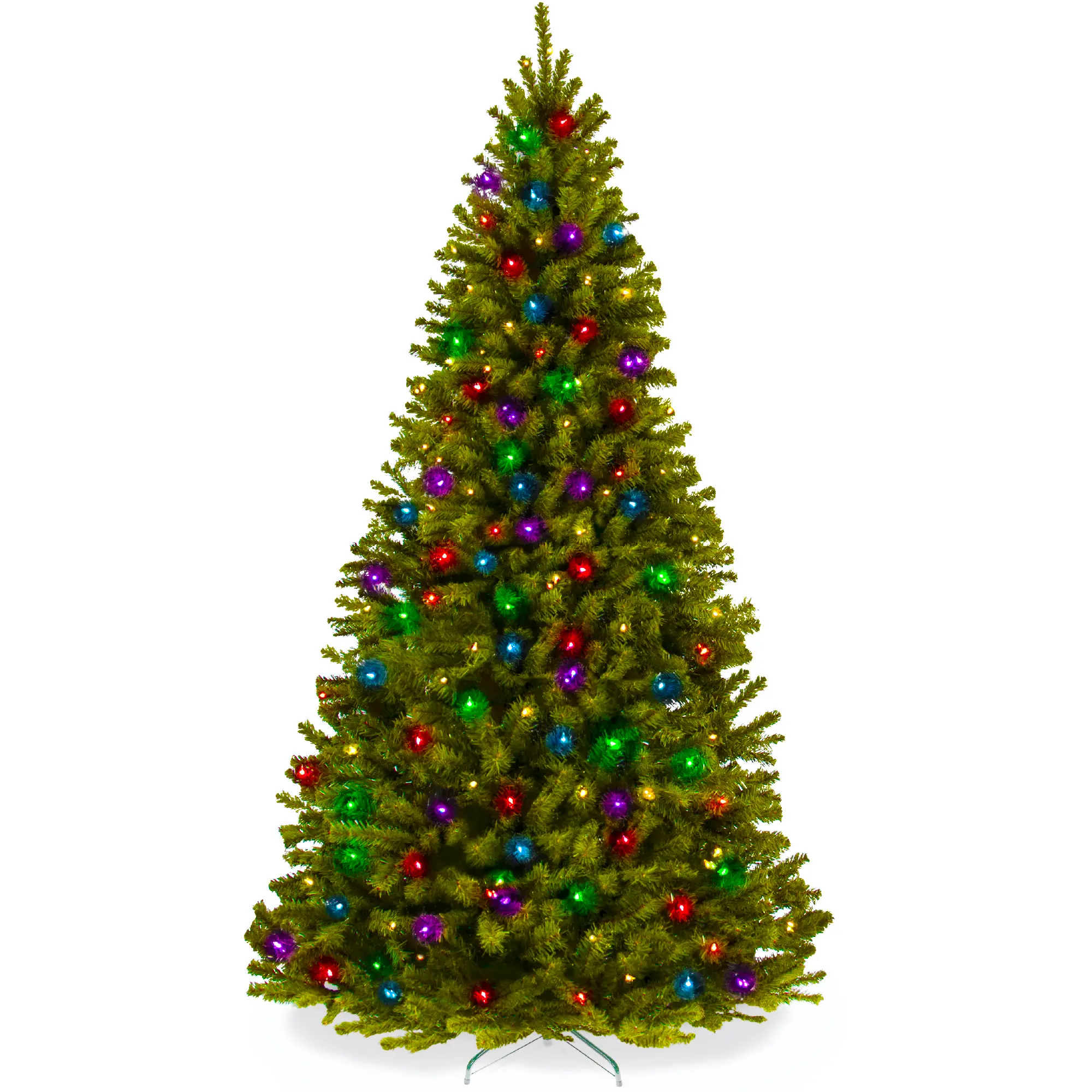 Best Choice Products Pre-Lit Spruce Hinged Artificial Christmas Tree w/ Multicolored Lights, Foldable Stand Best Choice Products Pre-Lit Spruce Hinged Artificial Christmas Tree w/ Multicolored Lights, Foldable Stand