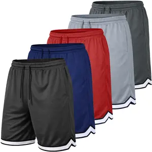 Men's 5-Pack Premium Active Moisture Wicking Workout Mesh Shorts With Trim Summer Outdoor Bottoms Men's 5-Pack Premium Active Moisture Wicking Workout Mesh Shorts With Trim Summer Outdoor Bottoms