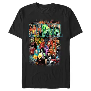 Mens Marvel Comic Group Shot T Shirt
