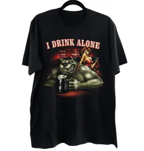 VTG 1991 GEORGE THOROGOOD I DRINK ALONE CONCERT Black T-Shirt