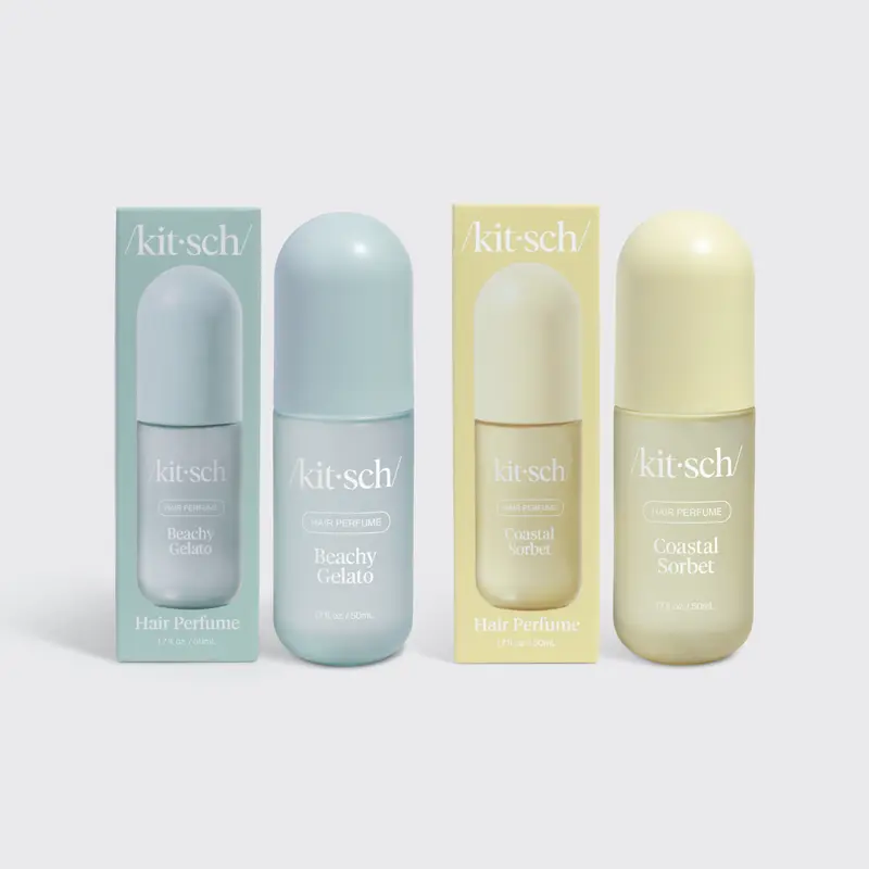 Kitsch Coastal Cottage Hair Perfume Duo - Coastal Sorbet & Beachy Gelato - Vegan Cruelty-Free - Sun-Kissed Fragrance - Travel-Friendly Size - Patented Odor Elimination Technology