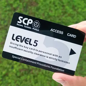 Level 5 Scp Foundation ID Key Card, Special Containment Procedures Foundation Logo Design, Cosplay Access Grade Card for Fans & Collectors