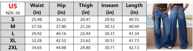 Wide Leg Four Inseam Jeans