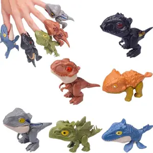 2/5PCS dinosaur bite toy blind bags, finger puppet toys, realistic mini animal models, suitable for teenagers, 24 surprise collection sensory decompression toys, Jurassic themed small dinosaur models, perfect birthday and Christmas decoration gifts