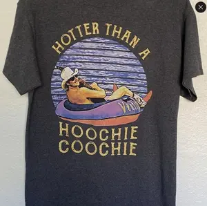 Gray Alan Jackson Hotter Than A Hoochie Coochie T-shirt, Unisex, All Size, Vintage tee Menswear Top