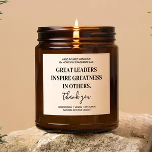 [Sale off up to 50%] Great Leaders Inspire Greatness in Others Thank You Scented Soy Candle, Leader Appreciation Gift, Boss Candle, Boss Gift, Boss Day Gift
