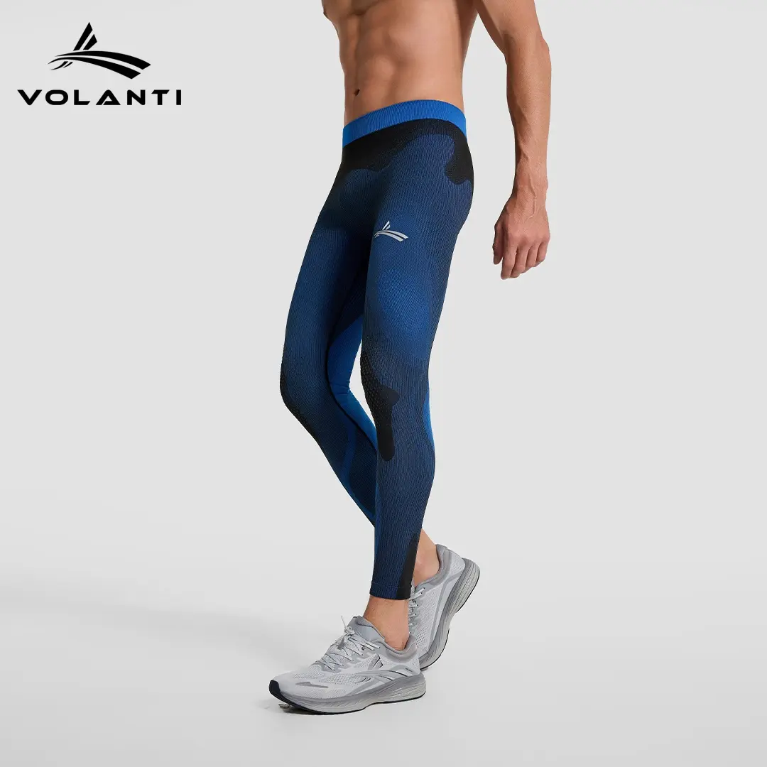 Volanti Pants | Flyknit Quick Dry Ribbed Compression Pants High Stretch Ultra Lightweight Air Permeable Soft Gentle Skin Friendly Full Fit Craft Anti Chafing Skin Comfort Tight Sport Bottoms Ideal For Fitness Jogging Marathon Daily Workout Training