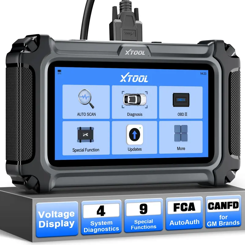 XTOOL D5 OBD2 Scanner ECM/TCM/ABS/SRS Car Diagnostic Tool with Oil Reset, Electronic Parking Brake Reset, ABS Bleed, Throttle Relearn, Clear Check Engine Light, Lifetime Free Updates car diagnosis scanner Automotive Vehicle Special Functions Obd2